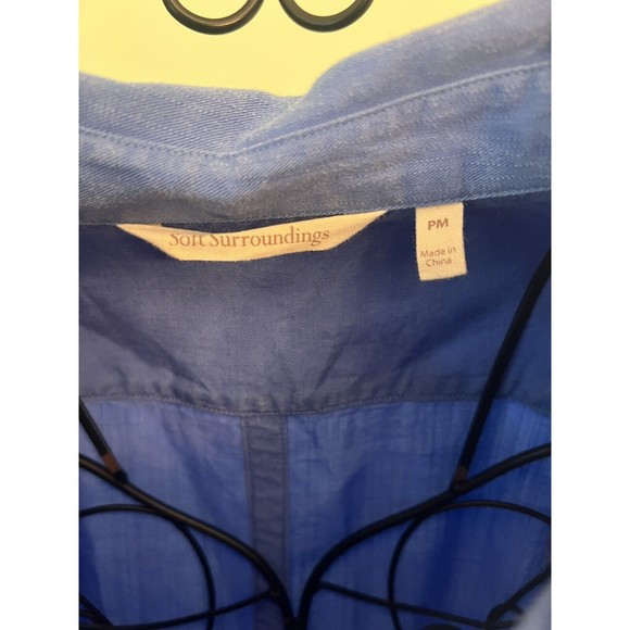 Soft Surroundings Tencel Island Breeze Shirt Button Down PM - Picture 3 of 5